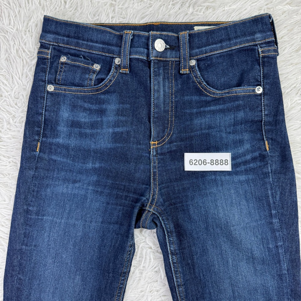 Rag & Bone Pants Womens 24 Blue 10 Inch Ankle Skinny 5 Pocket Casual Denim Jeans - Picture 13 of 13